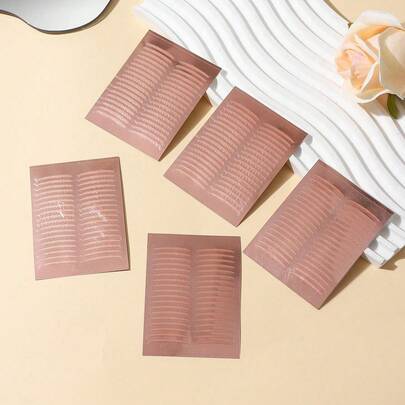 1pc/36pcs, 5pcs/180pcs Small Half-Moon Shaped Invisible Crease-Free Double Eyelid Tapes