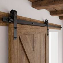 Local Shipping  6 Feet Heavy Duty Sturdy Sliding Barn Door Hardware Kit -Smoothly And Quietly -Easy To Install Fit 36" Wide Door Panel (I Shape Hanger) - J Shape Hanger - View 31