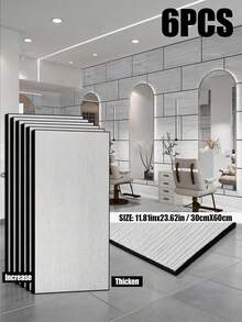 Brodark 6片60x30厘米3D复古浮雕木纹墙贴，高清哑光木纹墙贴，防水防潮材质，易于清洁，可移除重复使用，适用于厨房、浴室、公寓、出租房、咖啡厅装饰，DIY安装，提升空间格调 - 6PCS - 查看 16