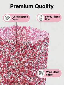 Soporte para bolígrafo de arte de uñas con fragmentos de diamante, almacenamiento de herramientas de belleza de alta gama de gran capacidad, organizador multifuncional de brochas de maquillaje para tocador - Multicolor - Ver 6