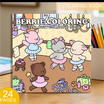 Sách tô màu cao cấp dày dặn 24 trang, lý tưởng cho người lớn thư giãn, sum họp gia đình và trang trí ngày lễ (Lễ Phục Sinh, Lễ Tạ Ơn, Giáng Sinh, Năm Mới, Ngày Valentine), sách tô màu đơn sắc mini dành cho người lớn, giải trí sáng tạo, thiết kế đáng yêu, hình minh họa nghệ thuật, in ấn chất lượng cao, giấy mịn, sổ phác thảo mini, họa tiết vẽ tay, niềm vui gia đình.