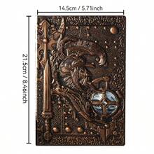 Sổ tay phong cách cổ điển Thần Chiến tranh, thiết kế lâu đài, bìa da cứng, sổ tay A5 có dòng kẻ, thích hợp cho trường học, văn phòng, du lịch, quà tặng độc đáo. - Laptop A5 War God - Xem 3