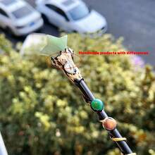 1pc Natural Amethyst Star Magic Wand, Natural Stone Fairy Lucky Gemstone Decor, Witch Wand For Halloween Decoration - Star Scepter - View 15