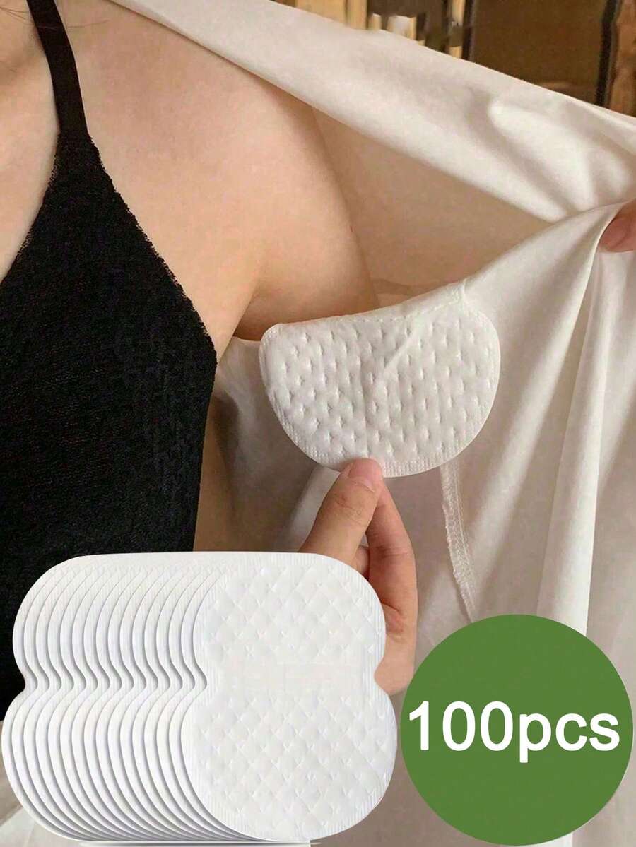 100 pièces/paquet Coussinets de transpiration jetables, efficaces et durables, respirants et invisibles, légers et absorbants, confortables et inodores, faciles à utiliser, convenant aux hommes et aux femmes, idéaux pour l'été, les voyages à la plage (1 pièce/10 pièces/20 pièces/30 pièces/50 pièces par paquet)
