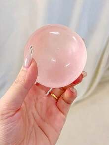 1pc Moldable Slow Rebound Blue Coconut Oil Handmade Squeeze Ball, Round Malt Stress Relief Squeeze Toy, Ideal For Holiday Gifts, Fun & Cute Gifts, Birthday Gifts, Easter Gifts, Halloween Gifts, Christmas Gifts, Party Favors - 手工球 - 藍色 - 查看 8
