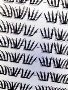 60 Stück selbstklebende Wimpern, natürlicher koreanischer Stil mit Eyeliner-Effekt, koreanisches Make-up Grundbedarf in großer Kapazität, wiederverwendbar, ultra-leicht ohne Belastung, ideal für Anfänger, natürlich getrennte lange Wimpern, geeignet für tägliches Make-up, Girl-Group-Stil und Fotoshootings - Übersicht 2