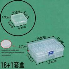 DIY Diamond Painting Storage Box, Nail Art Jewelry Rhinestone Mosaic Storage Container, Multi-Function Storage Box - Clear - View 14