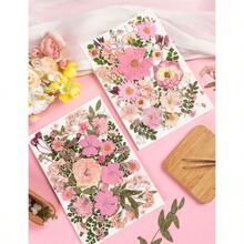 80pcs Pink Pressed Flowers Bulk, Dried Flower Leaves, Natural Pressed Dried Flowers With Tweezer Crafts Resin Mold Candles Cake Bridal Scrapbooking Supplies Local Shipping - Màu hồng, 80 cái - Xem 4