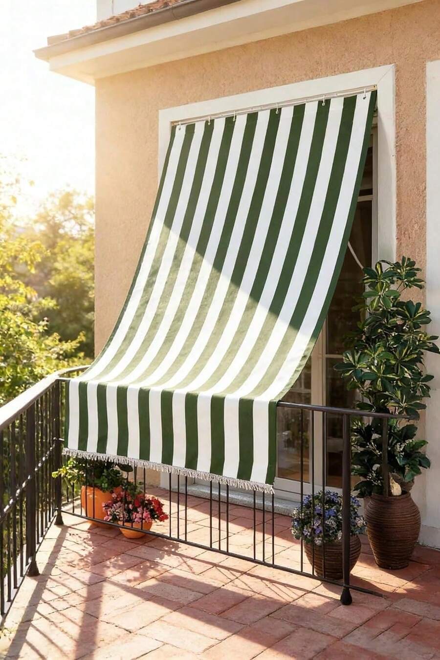 Shade Door & Window Cover - VERDE Y BLANCO - 查看 1