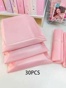 30个粉色飞机造型纸质礼品盒，自粘加厚纯色纸袋，适用于包装服装、文具、派对礼物、学校用品、办公用品、快递和邮寄用品，以及返校季等场合。 - 粉色 - 查看 18