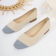 Zapatos de mujer de moda premium, estilo de comisión al aire libre con bloques de color, transpirables, mocasines planos, slip-on amigables, suela y superficie suaves, versátiles para primavera/verano, nuevos lanzamientos, tallas anchas y extra grandes, adecuados para bailar y vacaciones - Milán - Ver 13