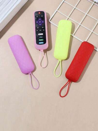 1 pieza Funda universal de silicona de unicolor simple y práctica, suave silicona anti-polvo y anti-caída con cordón para sala de estar, dormitorio, cocina, decoración del hogar, esencial diario y de viaje, regalo útil para el Día de la Madre y la temporada de graduación