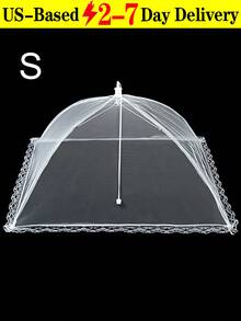 White Insect And Mosquito-Proof Breathable Mesh Folding Cover With Fine Holes To Keep Bugs Away Elegant Lace Vegetable Cover Perfect For Picnic Enthusiasts And Home Chefs Pop Up Fly Proof Net Ideal For Outdoor BBQ Kitchen Prep And Dining Table Protection Food Covers Table Cover Fly Proof Net Travel Essentials School Supplies Travel Accessories - 彩色 - 查看 13
