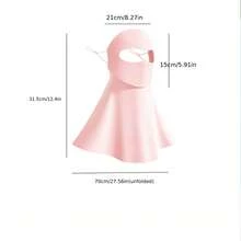 Women's Face Mask Seamless Ice Silk Sunshade Mask, Breathable Cooling Face Cover With Water-Drinking Hole Design, Sun Protection Face Mask For Driving - 銀河灰色 - 查看 3