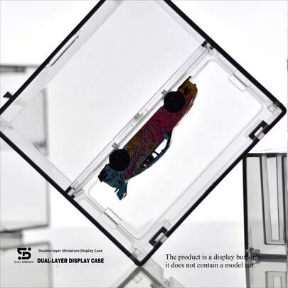 Hộp trưng bày mô hình xe hơi xếp chồng lên nhau, hộp trưng bày bằng acrylic chống bụi với cửa riêng biệt, nhiều lựa chọn màu sắc.