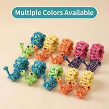 Đồ chơi móc dây xích hình ốc sên dễ thương cho chó, làm từ chất liệu cotton dệt bền chắc, đồ chơi kéo co tương tác phù hợp cho chó con cỡ vừa và nhỏ, đồ chơi giúp làm sạch răng cho thú cưng. - Màu sắc tùy ý - Xem 3