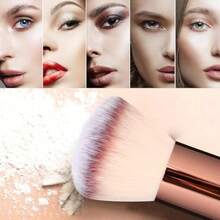 Brochas para Maquillaje 7 PCS Set de Brochas para Maquillaje Profesional Alto Nivel Suave y Cómodo Se Utiliza para Lociones Faciales Cremas Contornos y Polvos - Oro rosa - Ver 3