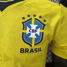 2026 World Cup Brazil National Team No. 10 N Eymar Home Fan Edition Durable And Breathable Soccer Jersey - Màu vàng - Xem 3