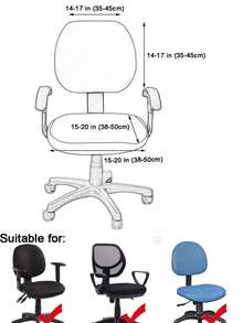 Bộ 2 chiếc bọc ghế văn phòng, bọc tựa lưng in họa tiết có thể tháo rời, bọc đệm ghế, phù hợp với ghế xoay. - Đen và trắng - Xem 7