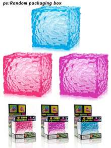 Cubo antiestrés, cubo de agua novedoso con textura, juguete de apretón de lenta recuperación, juguete sensorial suave, alivia la ansiedad y relaja, juguete de escritorio único para adultos - Multicolor - Ver 11