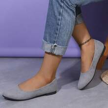 Zapatos de unicolor elegantes, adecuados para el uso en la oficina en todas las estaciones - Gris - Ver 5
