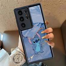 MINISO Disney Stitch Blue Marble TPU Phone Case, Elegant Cartoon Protective Cover For Samsung S26 Ultra/S26 Edge/S26 Plus/S26/S25 Ultra/S25 Plus/S25/S25FE/S25Edge/S24Ultra/S24Plus/S24/S24FE/S23FE/S23Ultra/S23Plus/S23/S22Ultra/S22Plus/S22/S21Ultra/S21Plus/S21/A15/A16/A17//A23/A24/A25/A26/A33/A34/A35/A36/A52/A53/A54/A55/A56/A71/A72/A73/Stocking Stuffers The Girlfriend - Black - View 6