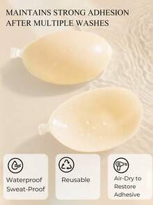 1 Miếng dán ngực silicon mỏng nhẹ, vô hình, thích hợp cho nữ, dùng trong mùa hè, che phủ ngực lớn, phù hợp với váy cưới, miếng dán ngực nhỏ. - Nhiều màu - Xem 5