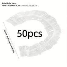 50pcs Super Thick Disposable Dust Cover, Durable Waterproof PP Plastic With Elastic Edge, Appliance Cover | Elastic Edge Cover | Durable Dust Cover - Solid Color - View 16
