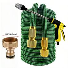 1支高压洗车水枪，家用软PVC软管增压工具，喷嘴适用于洗车和园艺 - B - 查看 11
