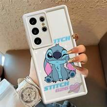 MINISO Disney Stitch 626 Wink TPU Phone Case, Sparkle Heart Cover For Samsung S26 Ultra/S26 Edge/S26 Plus/S26/S25 Ultra/S25 Plus/S25/S25FE/S25Edge/S24Ultra/S24Plus/S24/S24FE/S23FE/S23Ultra/S23Plus/S23/S22Ultra/S22Plus/S22/S21Ultra/S21Plus/S21/A15/A16/A17//A23/A24/A25/A26/A33/A34/A35/A36/A52/A53/A54/A55/A56/A71/A72/A73/Stocking Stuffers The Girlfriend - White - View 1