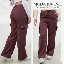 The Current Favorite: Super Stylish Youth Cargo Pants! - Rust Brown - View 2
