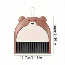 Bộ chổi và hốt rác mini hình gấu dễ thương kèm bàn chải vệ sinh bàn phím - Hoàn hảo cho máy tính để bàn, mặt bàn và những không gian nhỏ. - 1 miếng màu nâu - Xem 12