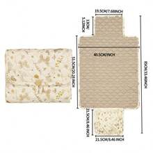Floral Pattern Baby Diaper Pad, Quilted Infant Diaper Mat, Unisex Travel Diaper Bag, Baby Essential - Multicolor - View 12