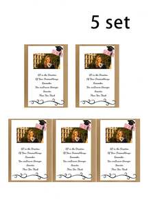 1 Set Customized Graduation Season Greeting Card, Personalized Commemorative Card With Photo And Text, 2026 Graduation Season Blue And Pink Stickers, Graduation Card, Customizable Graduation Motto. Text Content, Graduation Party Invitation Card Set, Envelopes Included. - Multicolor - View 13