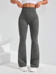 Vacation Outfits For Women, Flared Pants, Wide Leg Pants, Club Outfits For Women, Yoga Pants - Grå - Visa 6