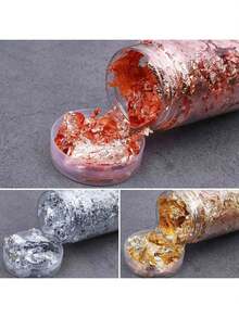 1pc Golden Foil Golden Foil Shards Decoration, Golden Foil Paper Decoration, Painting Candles DIY Crafts Party Decor,Shiny Metal Flakes Nail Charms,For Decoration Only - View 3