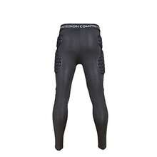 Qike - playera de portero acolchada para hombre juego de equipo protector de fútbol para entrenamiento protector de costillas para fútbol baloncesto paintball - Pantalones 1 - Ver 2