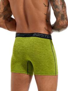 6pcs/Pack Plus Size Men's Letter Print Elastic Waist Boxer Briefs, M-XXXL - Multicolor - View 4