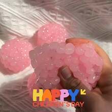 1 món đồ chơi mochi mềm dẻo siêu mỏng hình quả nho màu hồng, có thể uốn nặn được. - Nhiều màu - Xem 6