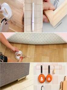 3 cuộn băng keo hai mặt nano - Có thể tái sử dụng, không để lại cặn, có thể giặt, thích hợp sử dụng trong nhà, văn phòng và ô tô. - Nhiều màu - Xem 5