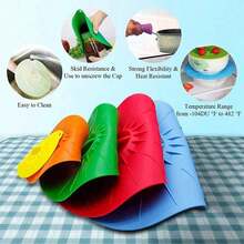 5 Pcs Set Silicone Lids, Microwave Splatter Cover, 5 Sizes Reusable Heat Resistant Food Suction Lids Fits Cups, Bowls, Plates, Pots, Pans, Skillets, Stove Top, Oven, Mother's Day Gifts - View 6