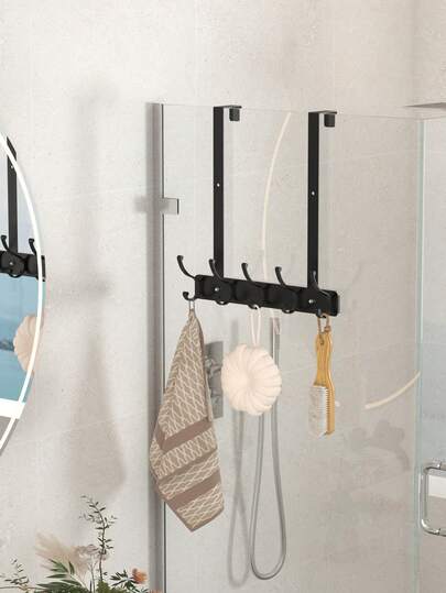 1 bộ móc treo 5 tầng, giá đựng đồ treo tường, không cần khoan, thích hợp sử dụng trong phòng tắm, phòng ngủ, nhà cửa, dùng để treo quần áo và mũ, đồ dùng lưu trữ trong phòng tắm.