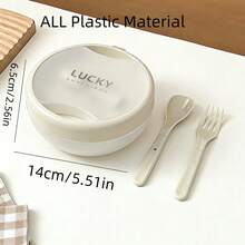 1Pc Plastic/304 Stainless Steel Lunch Box With Tableware, Portable Sealed Leak Proof Bento Box, Microwave Friendly, Fruit Salad Food Container, Reusable Rice Bowl, Suitable For Student And Adult Use In School, Office, Outdoor Camping, Picnic, Travel,Back To School - Multicolor - View 15