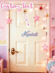 1pc Customized Illuminated Name Plate, Personalized TPU Name Plate, Home Decor Personalized Name Tag With Lighting Effect, 3D Printed, Personalized Bedroom Or Indoor Decor, Easy To Hang And Install, Suitable For Room, Wall, Door, House, Bedroom Decoration, Most Practical Item. - Multicolor - View 9