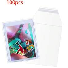 40个75x100毫米竖款硬质卡片套，3英寸透明明信片保护套，适用于棒球、橄榄球、篮球、曲棍球、高尔夫等单张运动卡片，顶部开口，双面保护。也可作为万圣节和圣诞节贺卡套赠送朋友，有10/15/30个装可选。 - 無色 - 查看 22