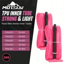 MOTSUV 700C Road Bike Ultralight Tube, Presta Valve, TPU Material, 24g - Multicolor - View 2