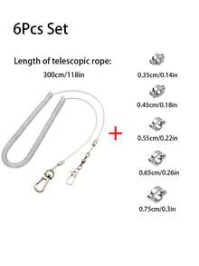 6pcs Extendable Bird Flight Training Leash Set, Includes 5 Size Anti-Bite Foot Rings, Elastic Buffer Anti-Escape, Suitable For Parrots, Cockatoos, Lovebirds, Macaws Outdoor Flight Training To Prevent Loss, Applicable For Yard, Park Bird Walking, Also A Thoughtful Gift For Bird Owners - Multicolor - View 12