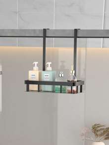 1pc 5-Tier Hanging Hooks, Hanging Storage Rack, No Drilling Required, Suitable For Bathroom, Bedroom, Home Use, Clothes & Hat Hooks, Bathroom Storage - Multicolor - View 5