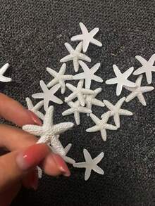 20个仿真贝壳海星装饰品，树脂海星摆件，可作花瓶填充物、花环、相框、海滩场景装饰、礼盒装饰、圣诞装饰、海滩婚礼和美人鱼主题生日派对装饰品 - 海星 - 查看 8
