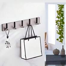 Móc treo quần áo tự động gập gọn, không cần khoan, gắn tường tiện dụng, tiết kiệm không gian, chịu lực tốt, thích hợp cho phòng tắm, lối vào, phòng ngủ, nhà bếp. - Nhiều màu - Xem 3